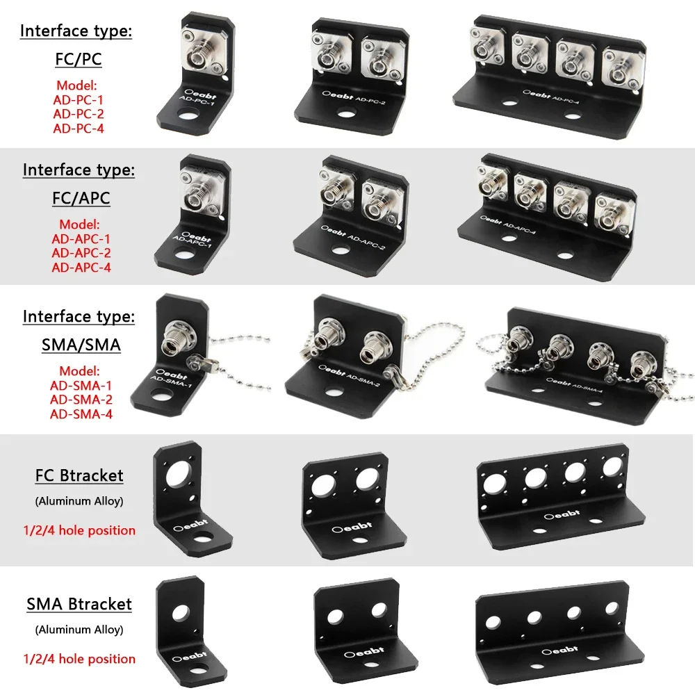 Fiber Coupling FC/PC/APC/SMA Adapter Single Multimode AD Series Fiber Sleeve Bracket Connector