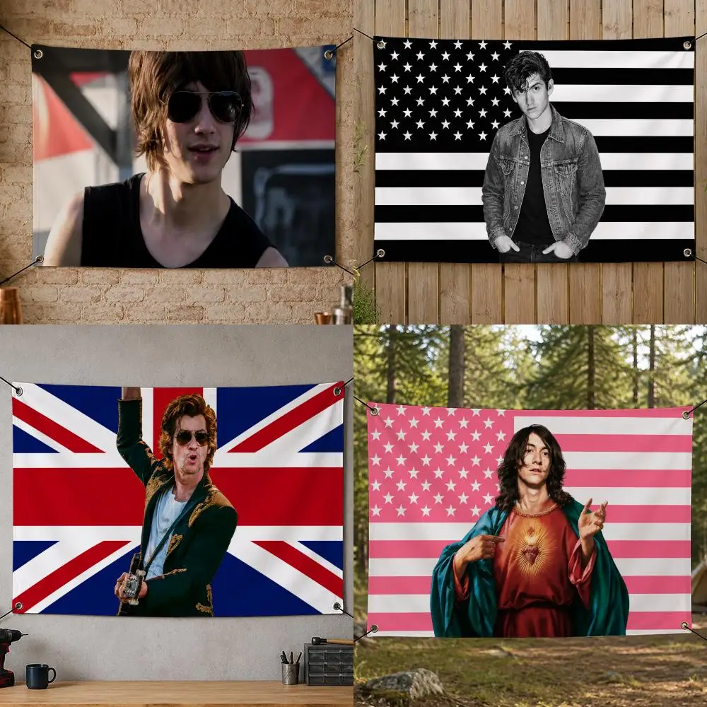Singer Indie Rock A-Alex Turner Flags Flag Banner for Bedroom Dorm Party Home Living Room Game Room Gift