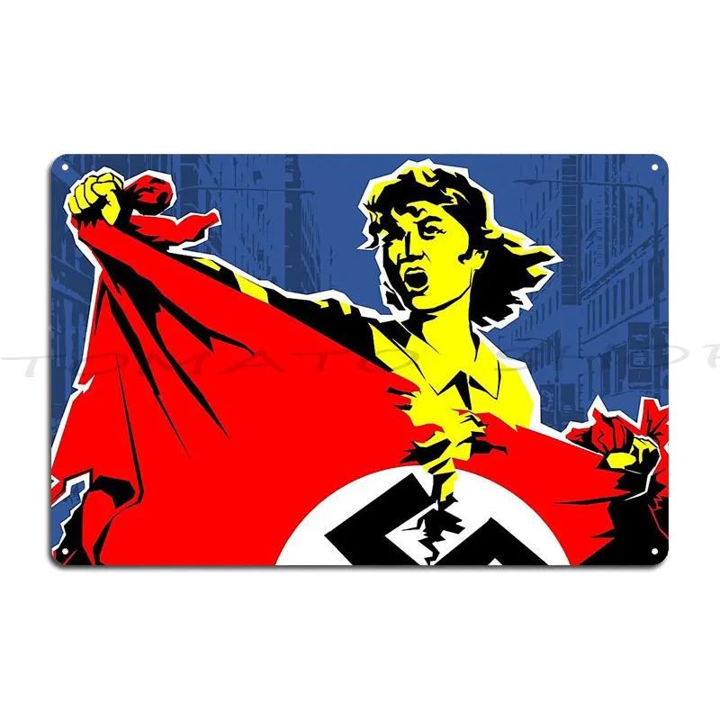 German Communist Youth Workers Propaganda Metal Sign Wall Mural Personalized Painting Wall Decor Print Tin Sign Poster