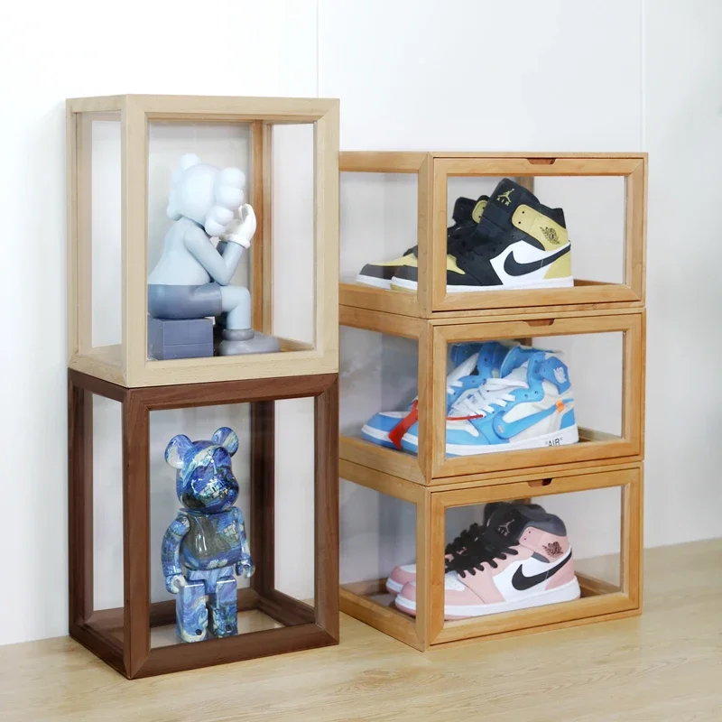 Shoebox Acrylic Storage Box Home Organization and Storage Light Luxury Sneaker Collection Box Figure Display Shoe Box Easy Clean