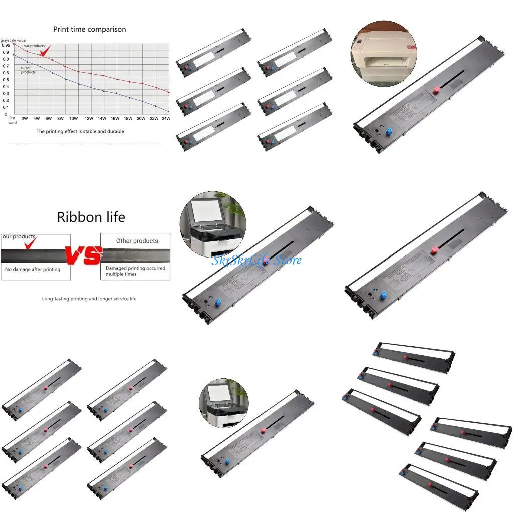 

E65E 6 шт. держатель ленты замена картриджа для принтера OKI5860SP/OKI5660SP/OKI8660 замена картриджа с лентой для принтера