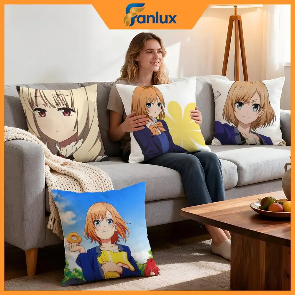 Anime Shirobako Cushion Cover 4Pcs Decorative Covers Soft Cushion Case for Sofa Couch Decor 40x40 45x45 Pillowcases