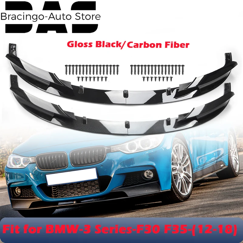 Spoiler For BMW 3 Series F30 F31 F35 2012-2018 M Style Front Bumper Splitter Diffuser Guard Body Kit Car External Refit Parts