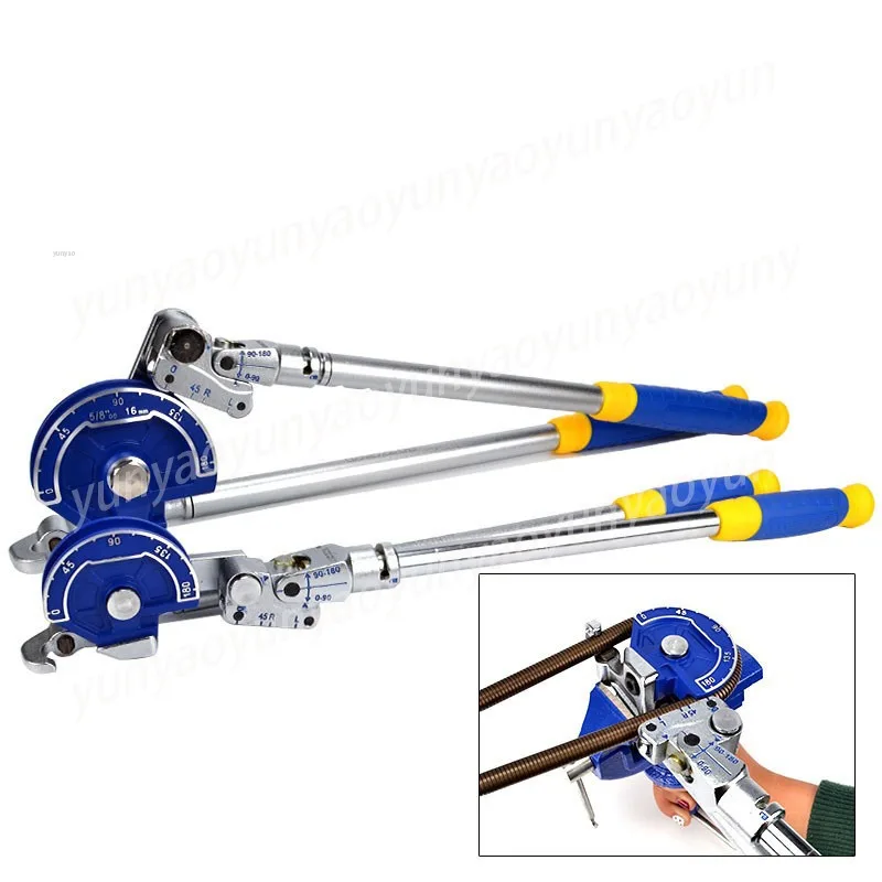 Manual Pipe Bender for Copper Aluminium Aircon Tubing 12 16 19 22mm Practical HVAC Maintenance Bending Hand Tool