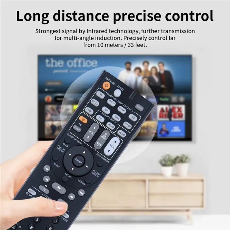 1 PCS RC-709M Remote Control Black ABS For Onkyo AV Receiver RC-737M RC-765M TX-SR507 TX-SR606 TX-SR607 TS-XR606 TX-SR606S