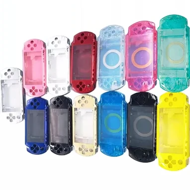 For PSP 1000 Transparent Clear Housing Shell Full Body Replacement Case Cover With Buttons Kit