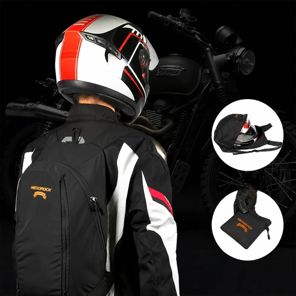 Foldable Storage Motorcycle Riding Backpack 230T Waterproof Nylon Fabric Super Lightweight Motorcycle Backpack Large Capacity