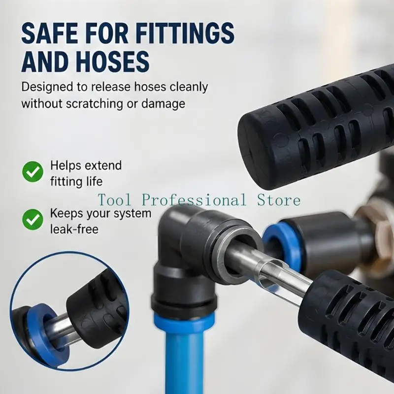 57QF Manual Air Fitting Tool Set, 6 Piece Service Sleeves for Truck Air Line Installation, Removal, and Regular Maintenance Work
