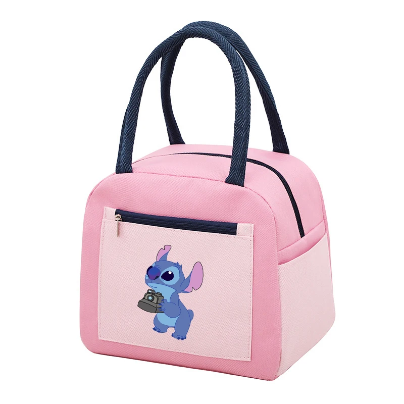 Lilo Stitch Lunch Bag Disney  Anime Kawaii Cute Figures Thermal Insulation Handbag Picnic School Office Bento Food Pouch Gift