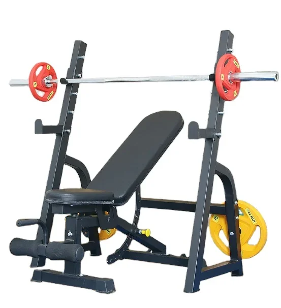 New half-frame home squat rack bench press rack with dumbbell bench gantry multi functional trainer