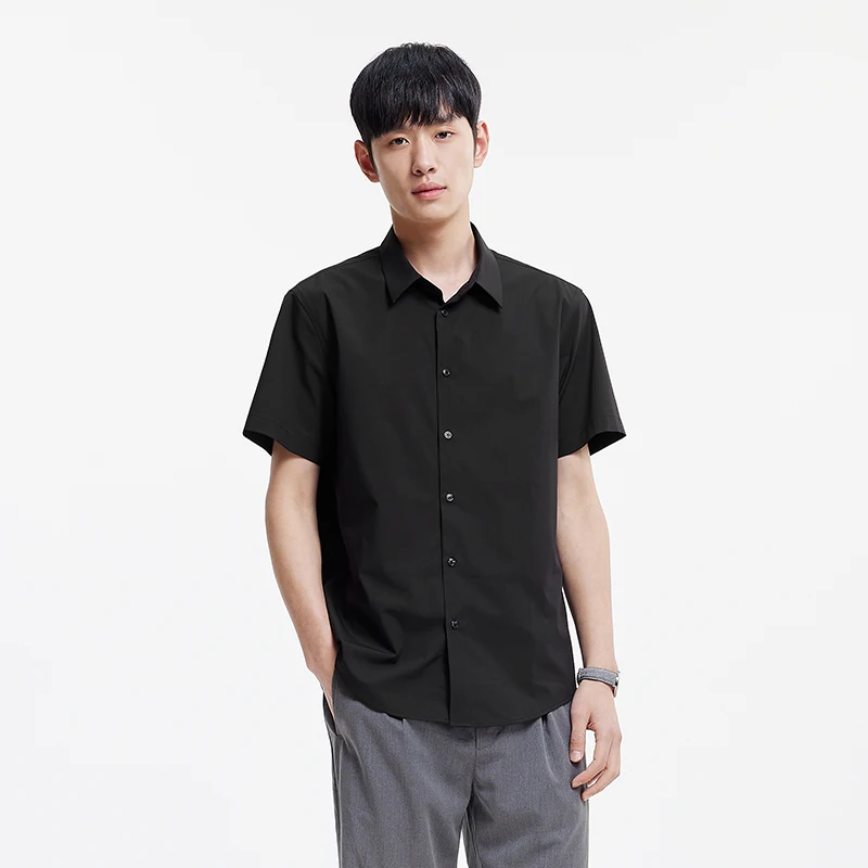 Базовая рубашка Semir с коротким рукавом, мужская охлаждающая деловая повседневная рубашка, новинка лета 2024, однотонная офисная одежда, подходит