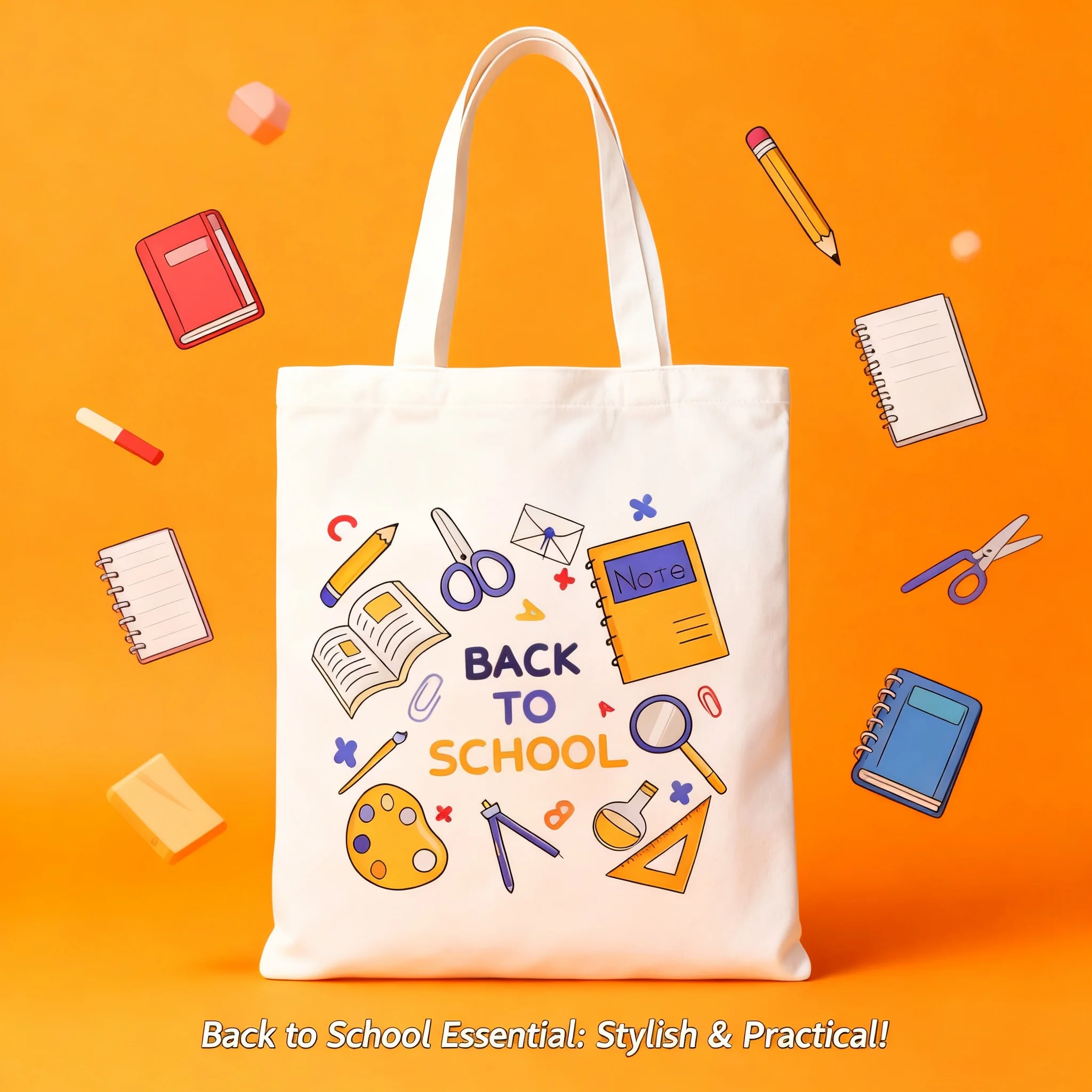 

Back To School Canvas Tote Bag Fashion Foldable Shoulder Bag For Women Teacher Gift Shopping Bag Handbag School Handbag