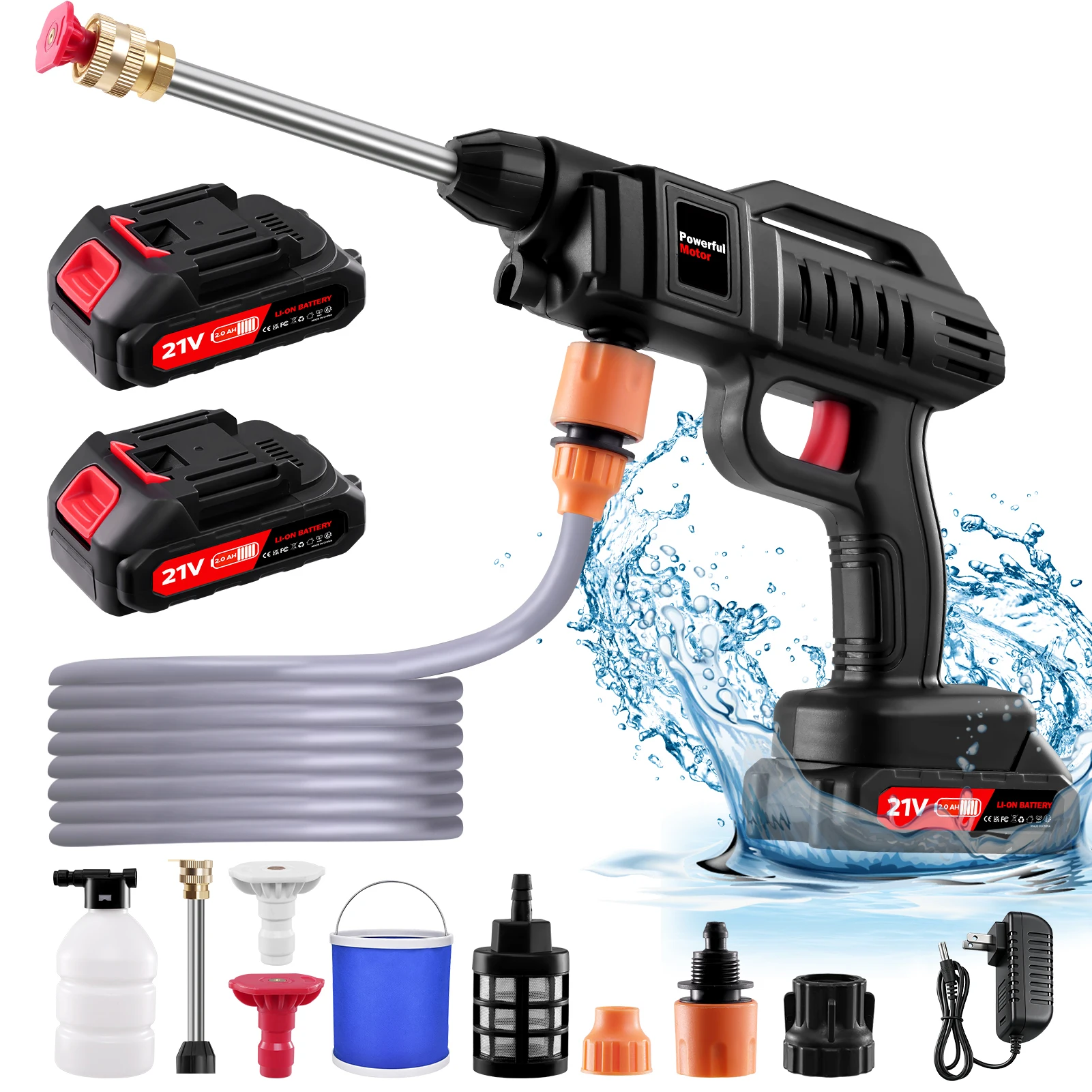 Pressure Washer 3000Psi - Cordless Pressure Washer 3000W Portable 215L/H
