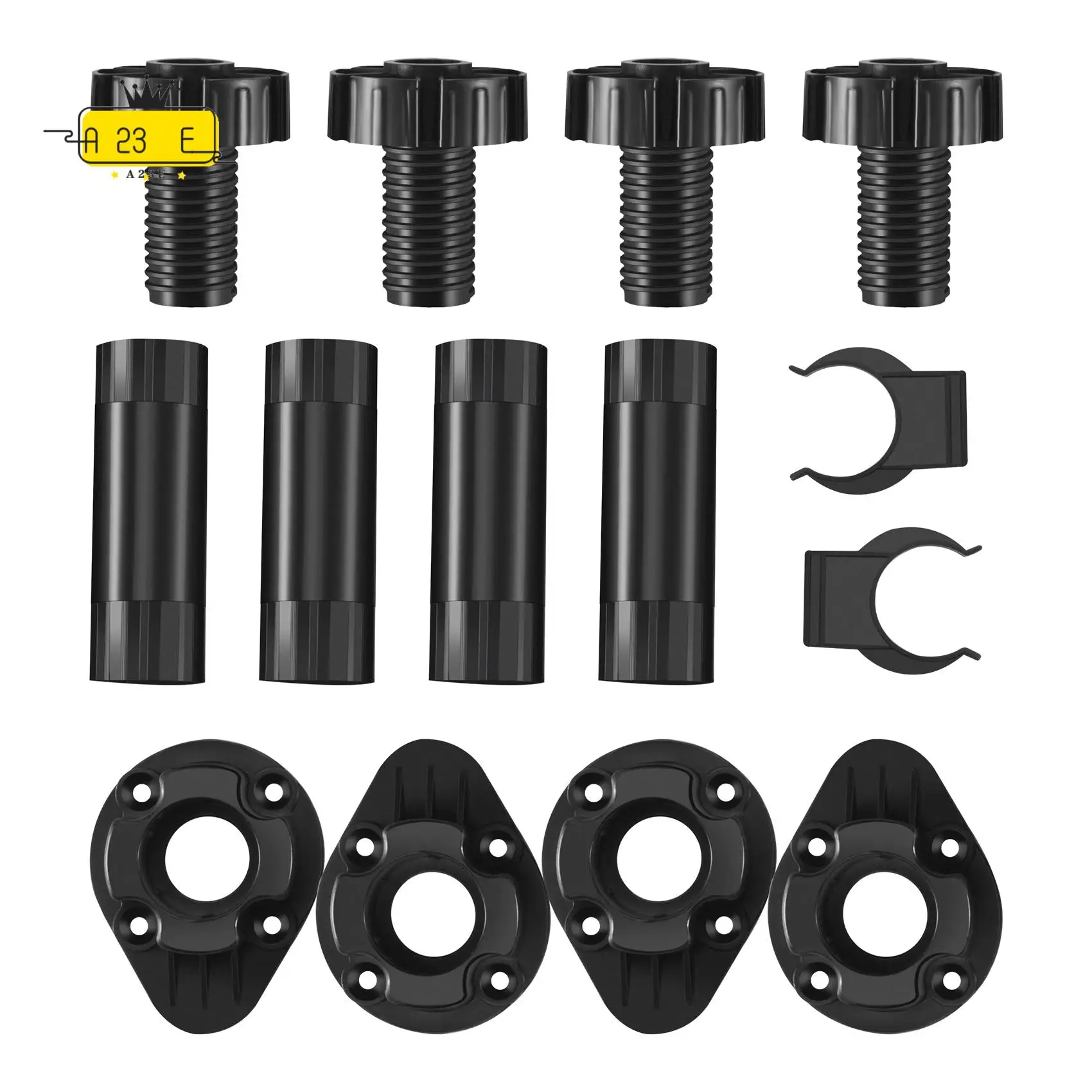 a23e-20個-家具脚-調整可能-キャビネット脚-キックボードクリップ付き-キッチン-バスルームキャビネット用