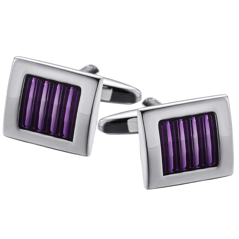 

KFLK Shirt cufflinks for Mens Women Brand Purple Cuff links Wholesale Button High Quality Luxury Wedding Groom Guests