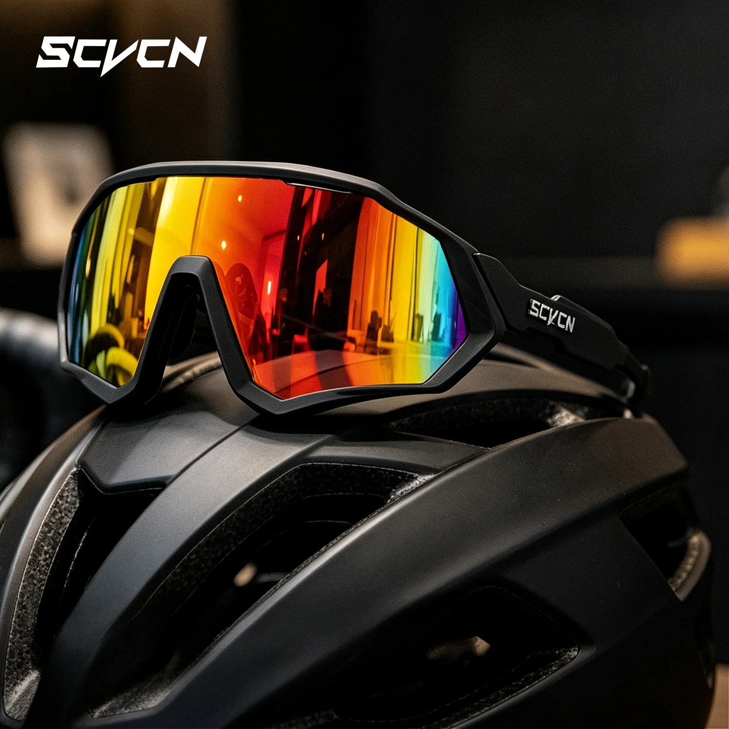 SCVCN Photochromic Sunglasses New Style Sports Cycling Glasses Bicycle Eyewear Mountain Bike Cycl Goggles UV400 MTB Road for Men