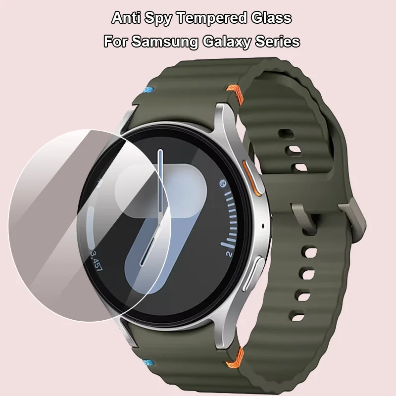 For Samsung Galaxy Watch 8 7 6 5 4 Pro 40 44 46 42 43 47 Anti Spy Privacy Protection Tempered Glass Screen Protector Film