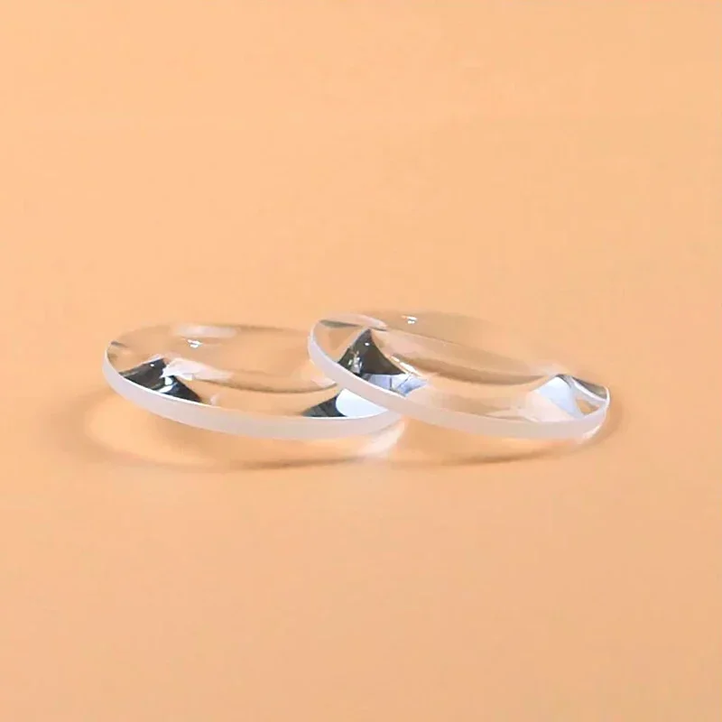 Diameter 25~33.5mm PMMA Plastic No Edge Biconvex Lens Focusable optical Double Sided Convex LED Lenses
