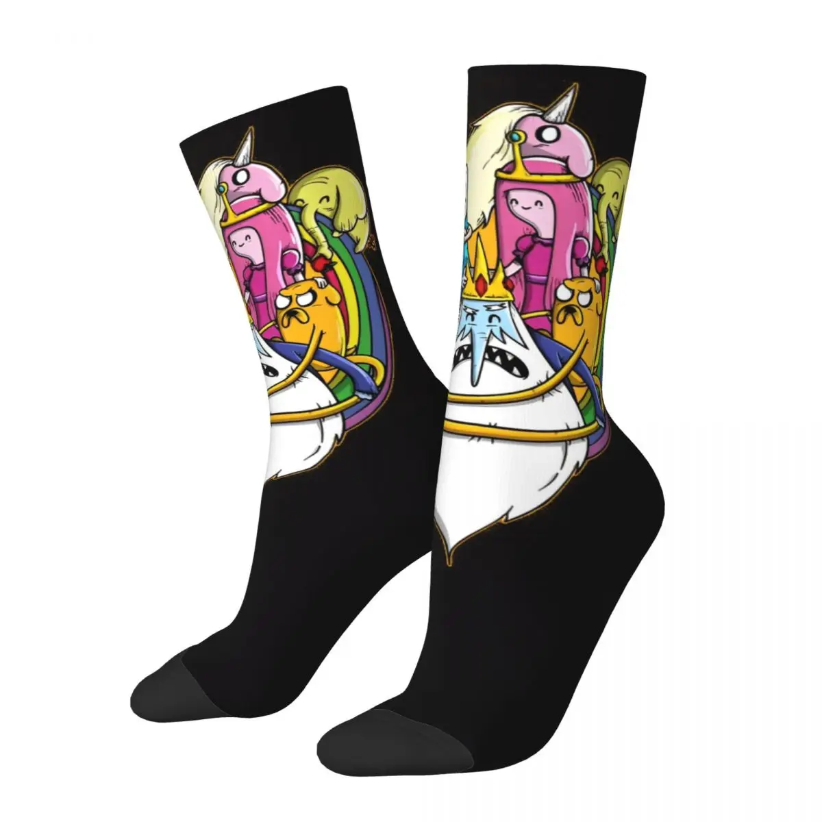 Adventure Time Stockings American Fantasy Television Printed Modern Socks Winter Anti-Slip Socks Men's Running Sports Soft Socks