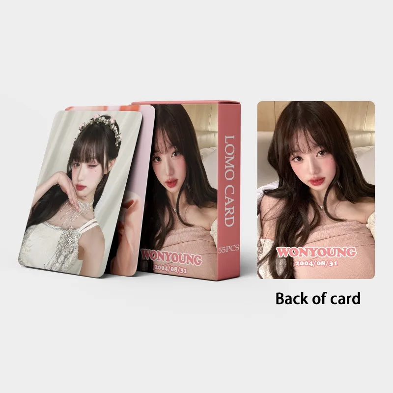 55pcs/set Kpop IVE Jang Won Young Lomo Cards WonYoung Solo SIngle Member IVE Photocards High Quality