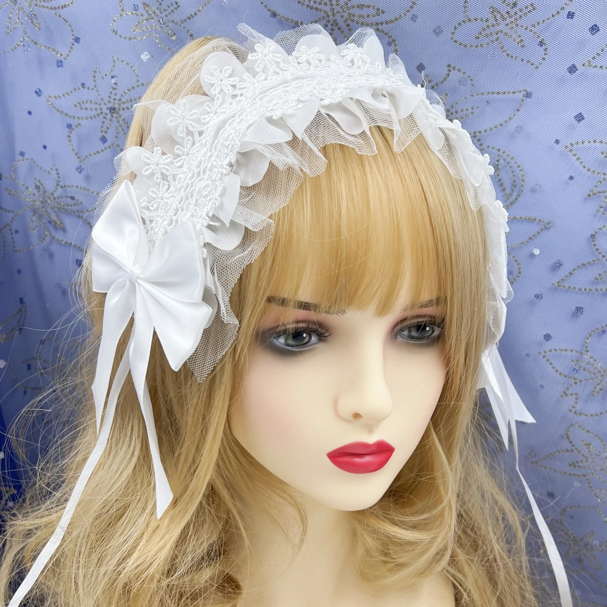 النساء عصابات الشعر الفتاة Headbands جديد الحلو لوليتا مقوس دانتيل سيدة أغطية الرأس خادمة Diy بها بنفسك اكسسوارات حك