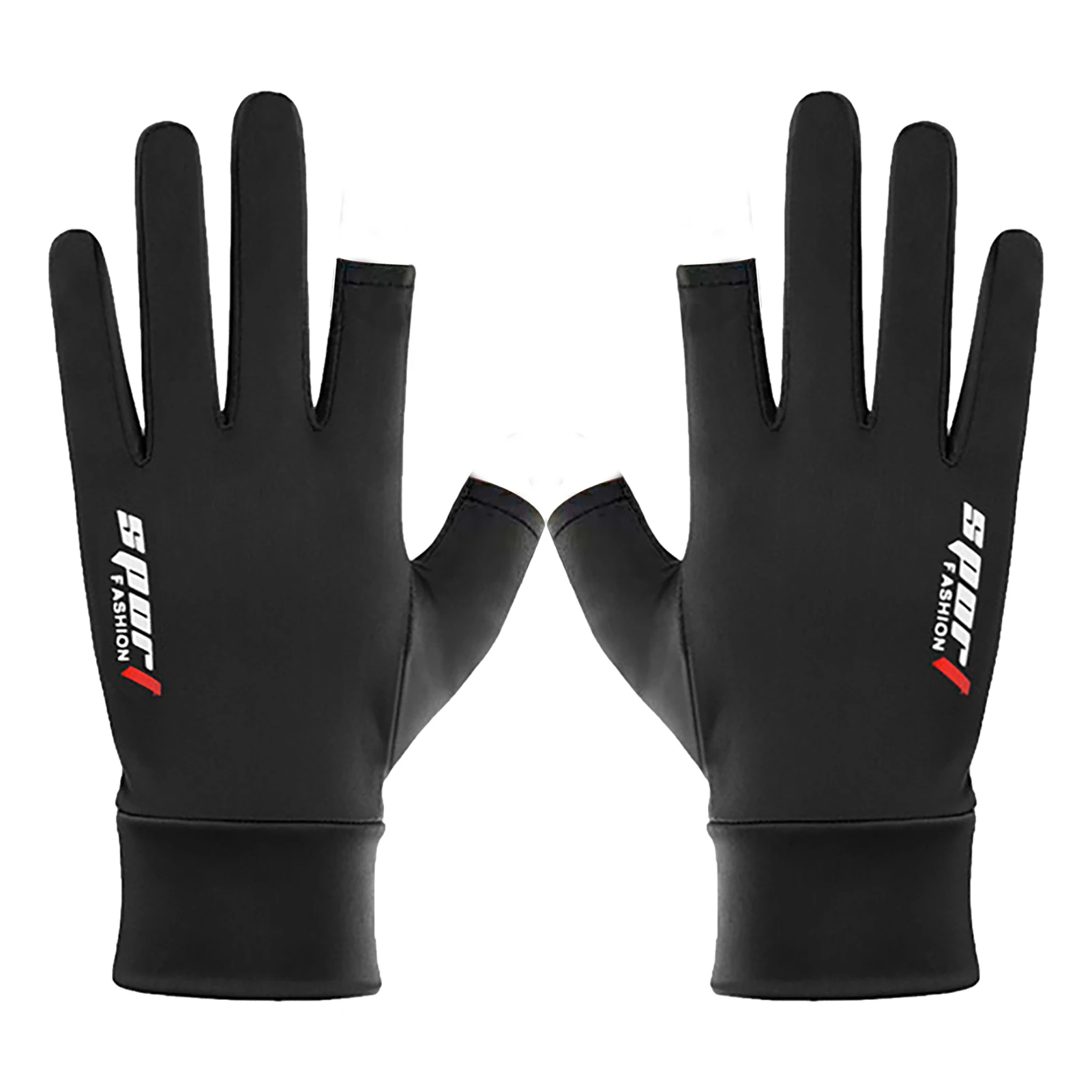 1 Pair Anti-Slip Fishing Gloves Outdoor Sports Breathable Sunscreen Antiskid Cycling Gloves Open/Half Fingers Touchscreen Glove