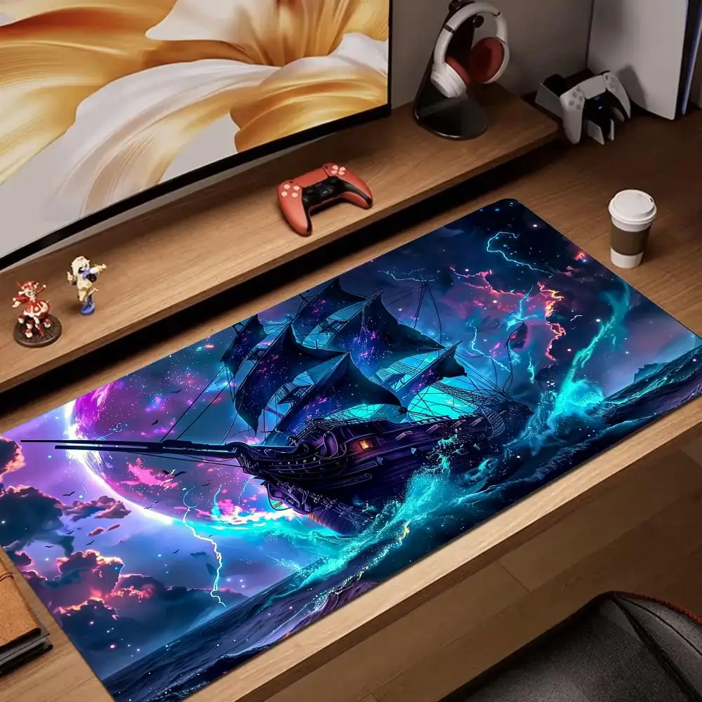 

Dream Pirate Ship Mouse Pad rubber anti-slip Desk Mat gamer pc accessories Gaming mat keypad mousepad suitable for work and game