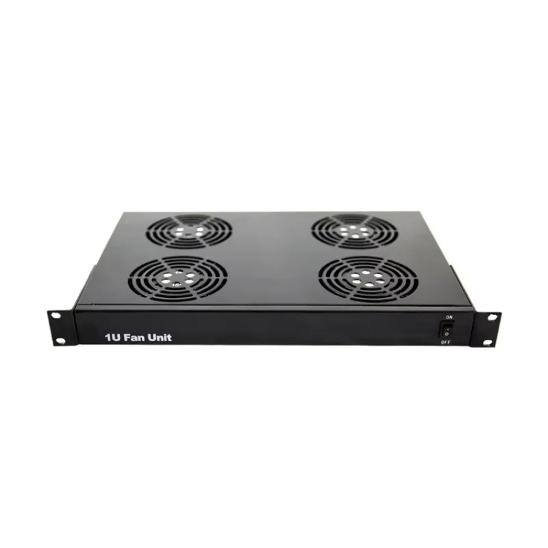 4 Fan Shelf Cooling Unit Fits Standard 19-inch Rack Server Rack Mount Fan