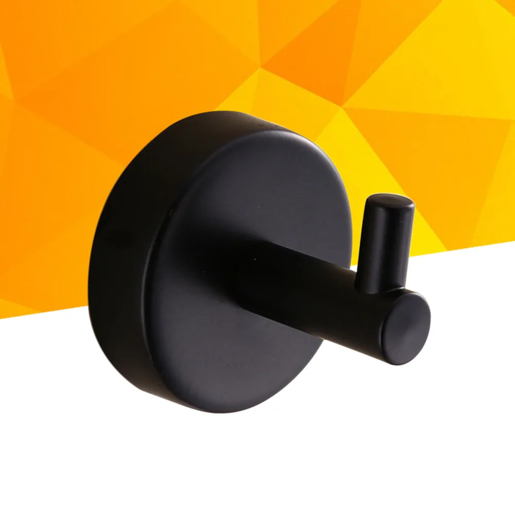 Bathroom Lavatory Clothes Hook Stainless Steel Wall Mounted Single Towel Hanger Lightweight Rust Free Corrosion Resistant