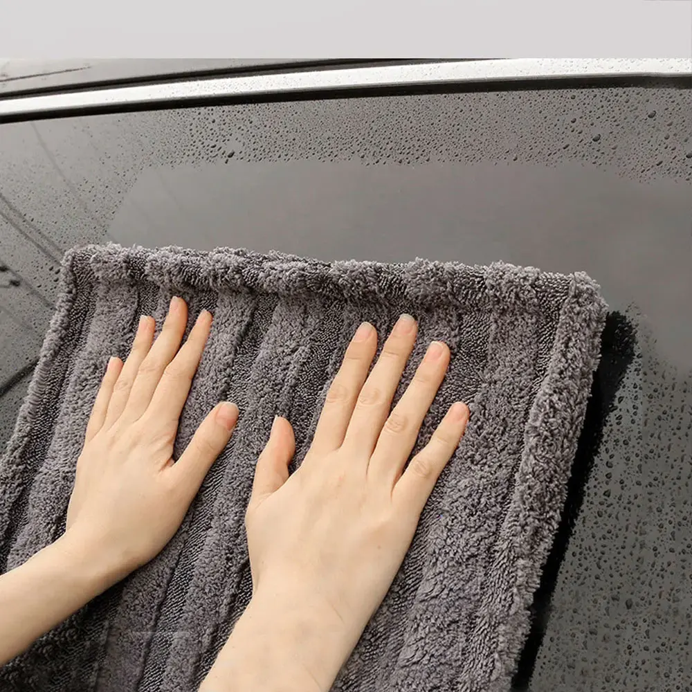 40/60cm Super Absorbent Car Drying Washing Towel Double-sided Towel 1200gsm Car Household Cleaning Cloth Rags Car Accessories