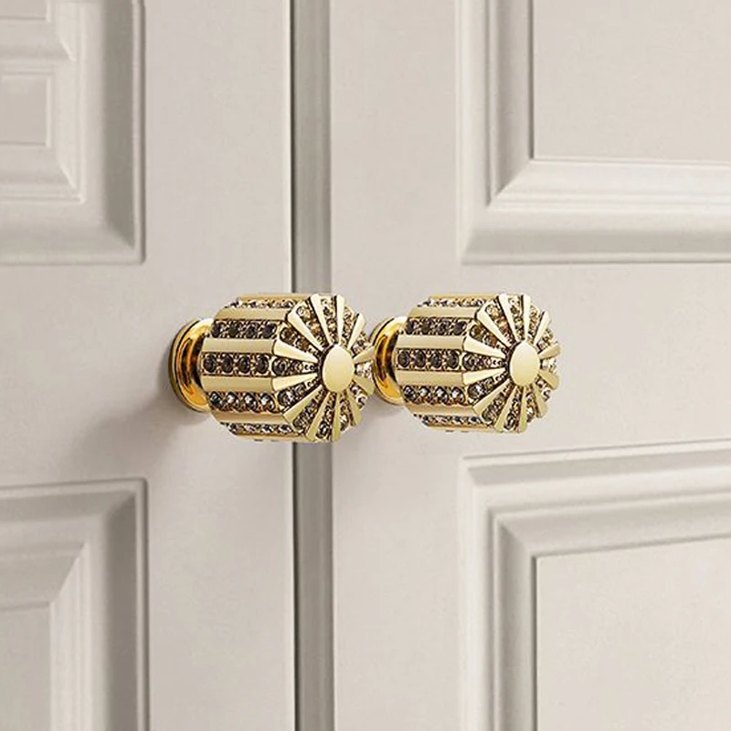 Crystal Kitchen Cabinet Storage Drawer Handles Closet Dressers Luxury Wardrobe Door Knobs Diamond Knobs Decor Furniture