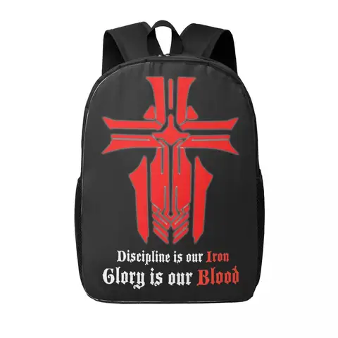 Azur Lane Iron Blood Logo Slogan Black Woman Backpacks Boys Girls Bookbag Children School Bags Portability Rucksack Shoulder Bag