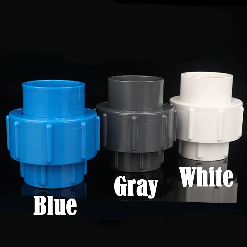 5Pcs/Lot Inner Dia20~40mm PVC Union Connector Aquarium Tank Water Supply Tube Socket Coupling Joint Garden Irrigation Fittings