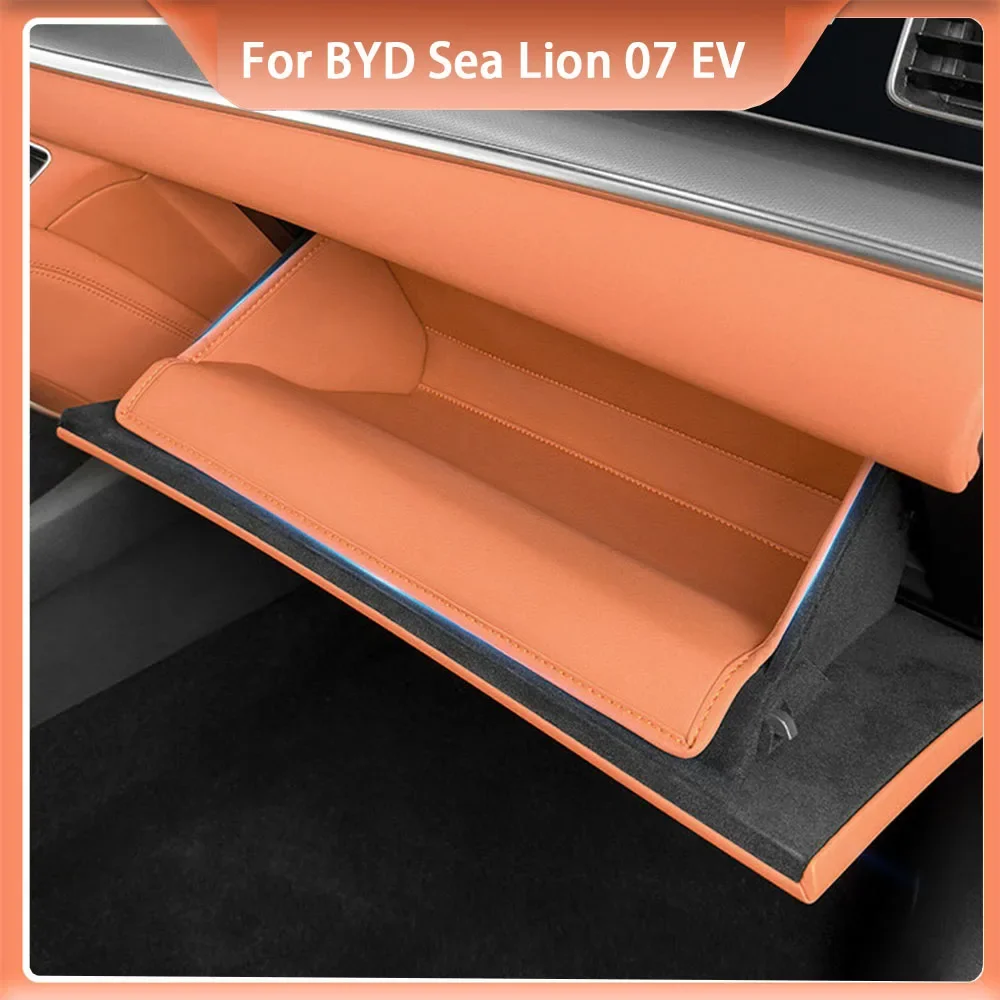 For BYD Sea Lion 07 EV Passenger Glove Box Storage Compartment Cushion Storage Bag Decorative Car Interior Accessories