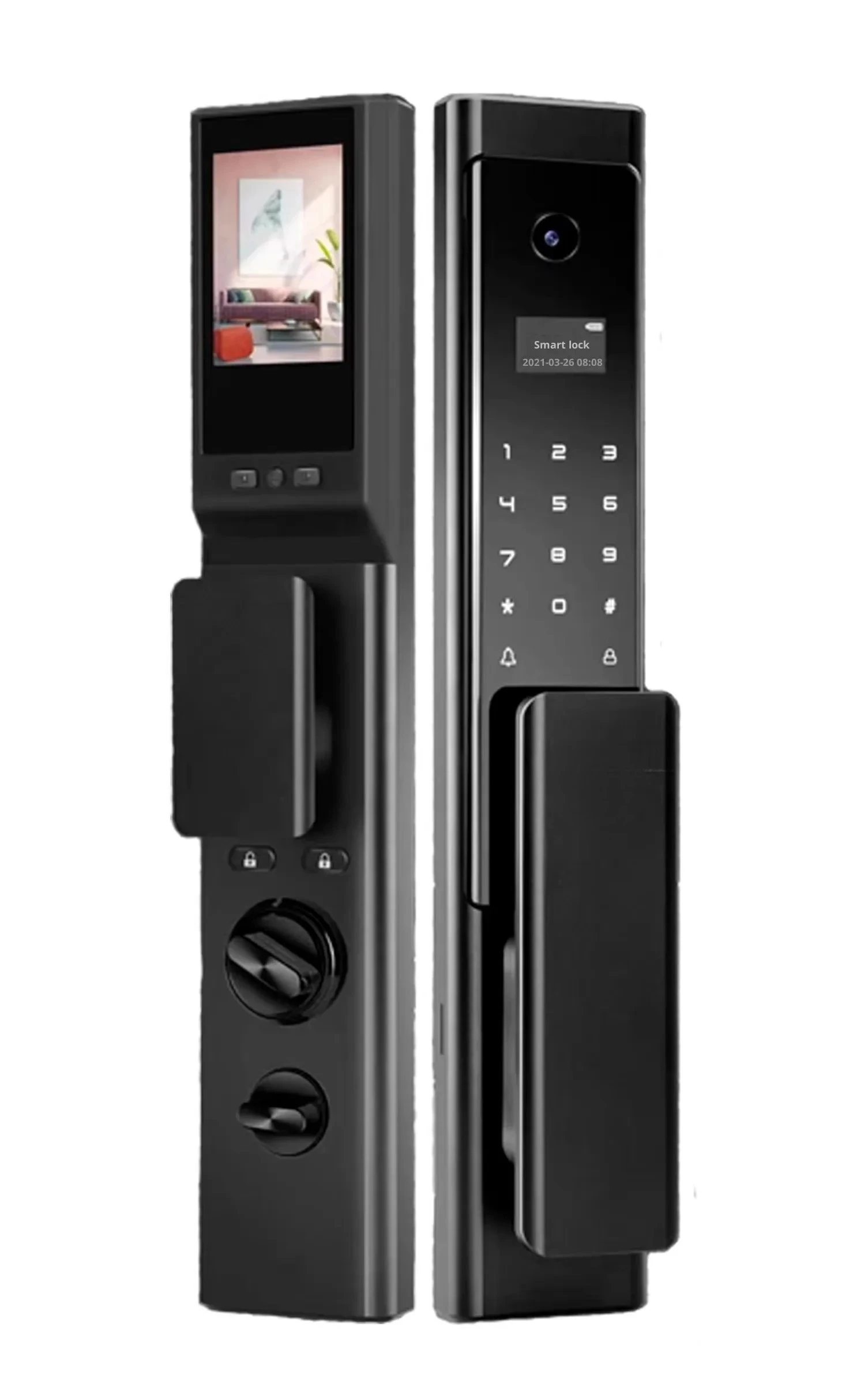 Aluminum Alloy Fingerprint Password Anti-Theft Grade None Security Door Lock for Home & Entrance Doors