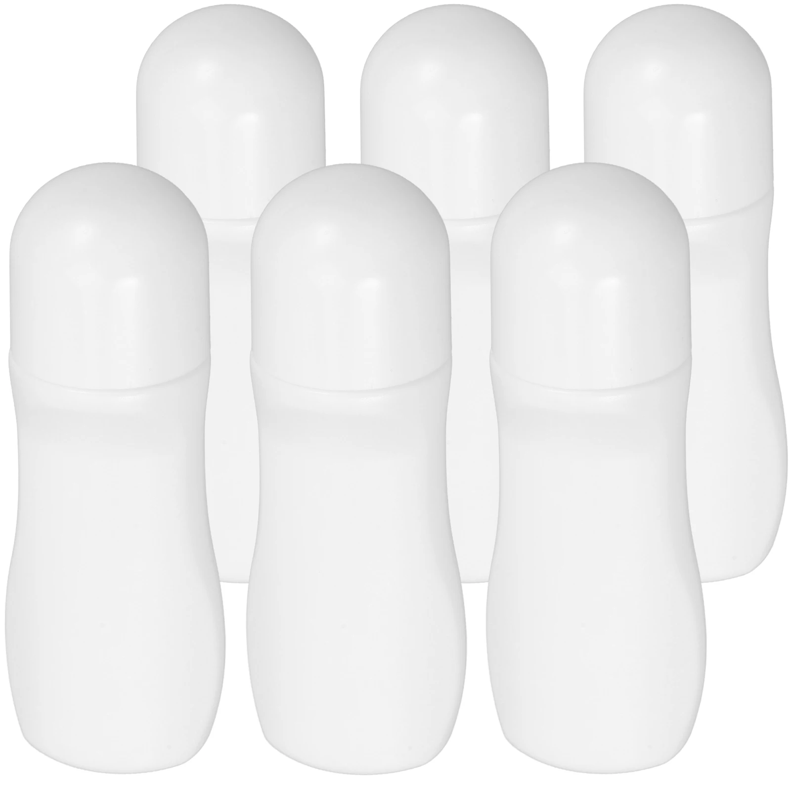 

6pcs Liniment Bottle 60ml White Small Liquid Sponge Head Applicator Portable Plastic Empty Container Reusable Travel