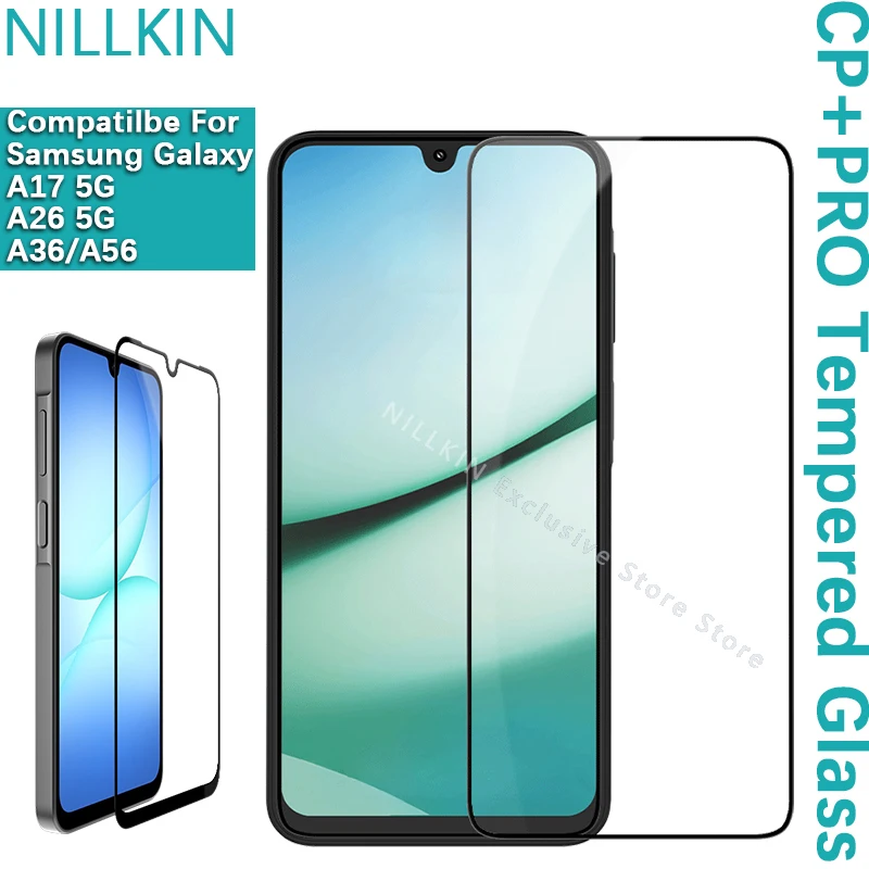 

Nillkin For Samsung Galaxy A36 A56 A17 A37 A57 Glass CP+PRO Full coverage tempered glass protective film 2D 0.22MM