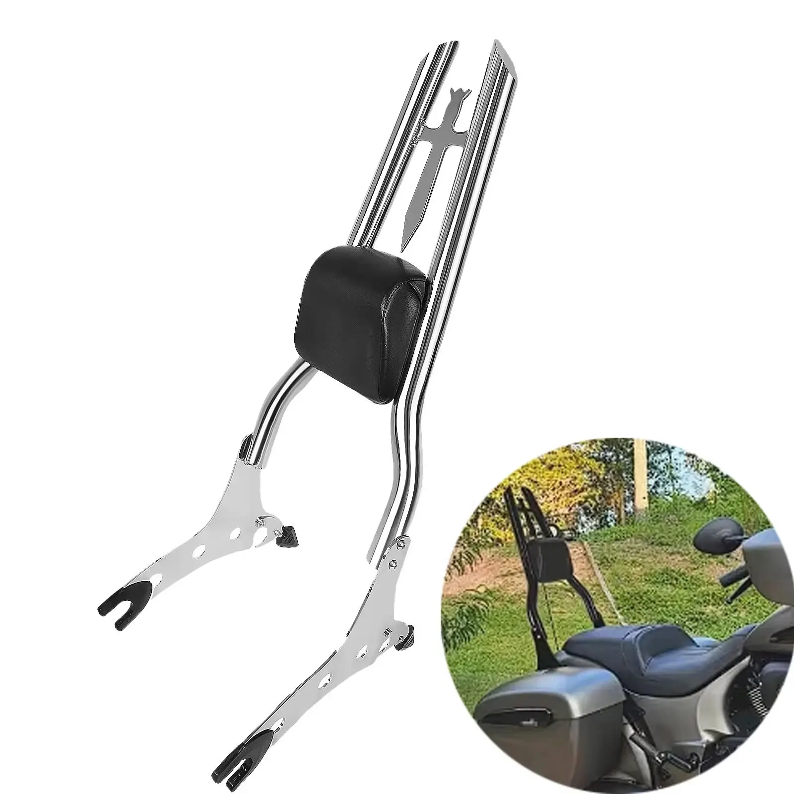 Detachable Motorcycle Rear Backrest Sissy Bar For Indian Chieftain Roadmaster Springfield Challenger Vintage Dark Horse 14-25