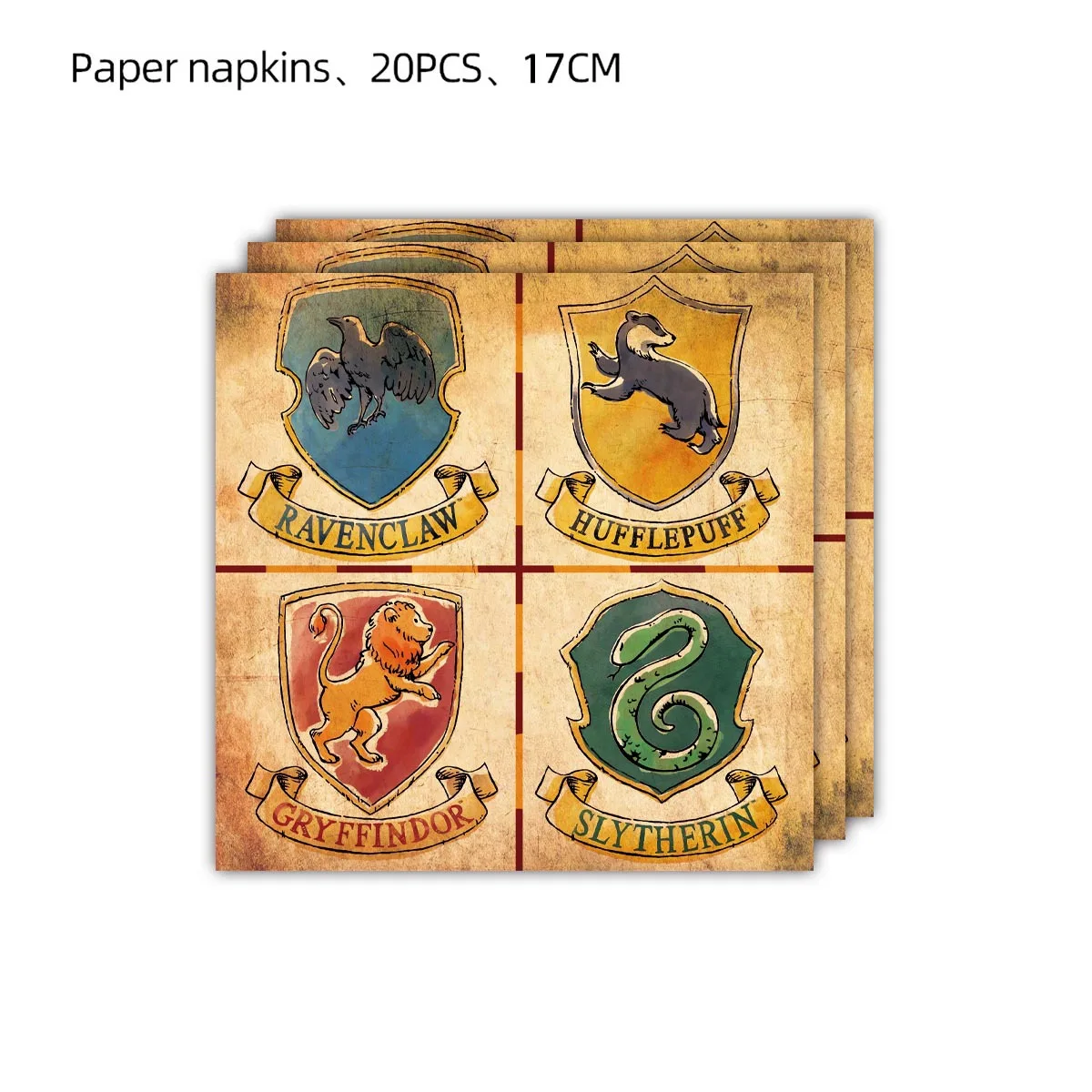 KAYOU-Juego de vajilla desechable de Harry Potter para fiesta de cumpleaños, juego de tazas y platos de papel, caja de regalo para bautizo de bebé