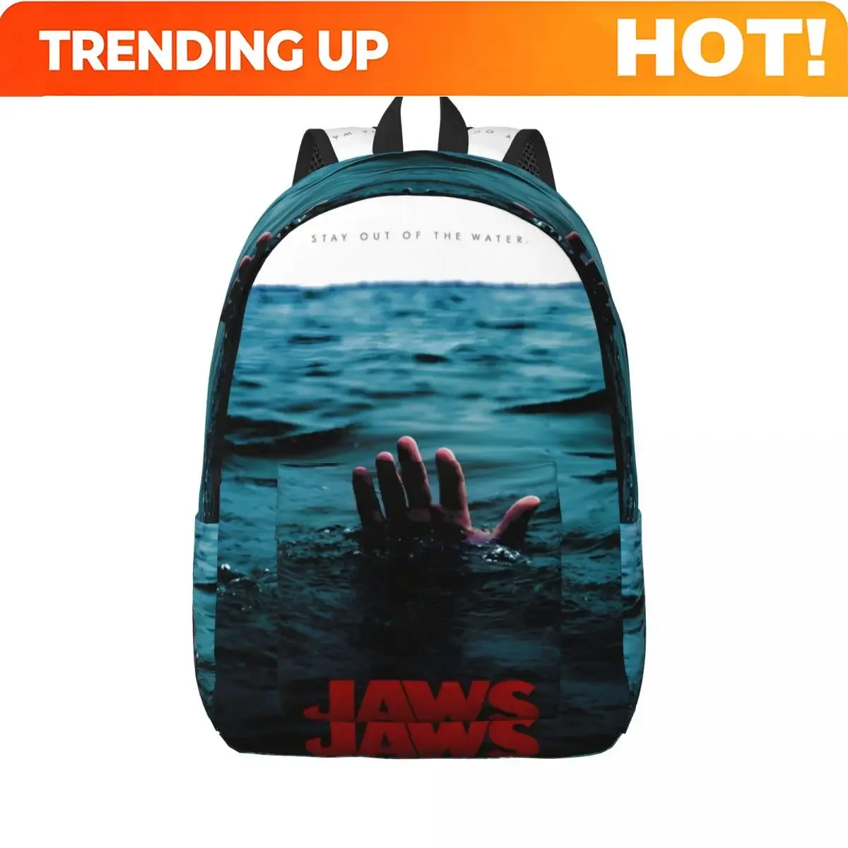 Custom Bag Jaws Classic Film Amity Island Backpack For Men Women Cool High School Hiking Travel Daypack Horror Laptop Shoulder B