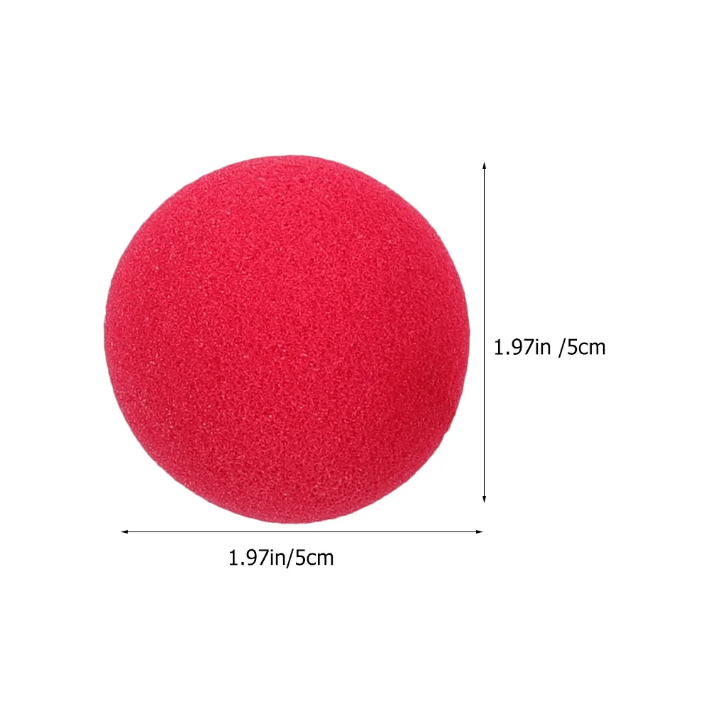 12Pcs Red Sponge Clown Nose Soft Comfortable for Kids Adults Halloween Cosplay Circus Carnival Party Accessories