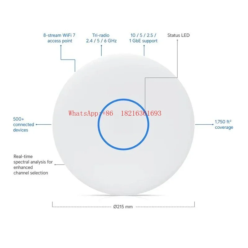 Limited Offer U7-Pro-XGS WiFi7 Enterprise Ceiling AP Tri-band 6G10G PoE ++
