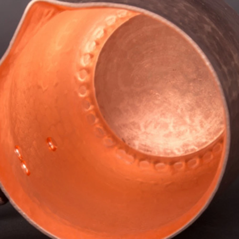 ABAH-800Ml Pure Copper Latte Pitcher Hot Milk Cup Copper Mug Water Pots Kettles Hammer Handcraft Drinkware Tableware