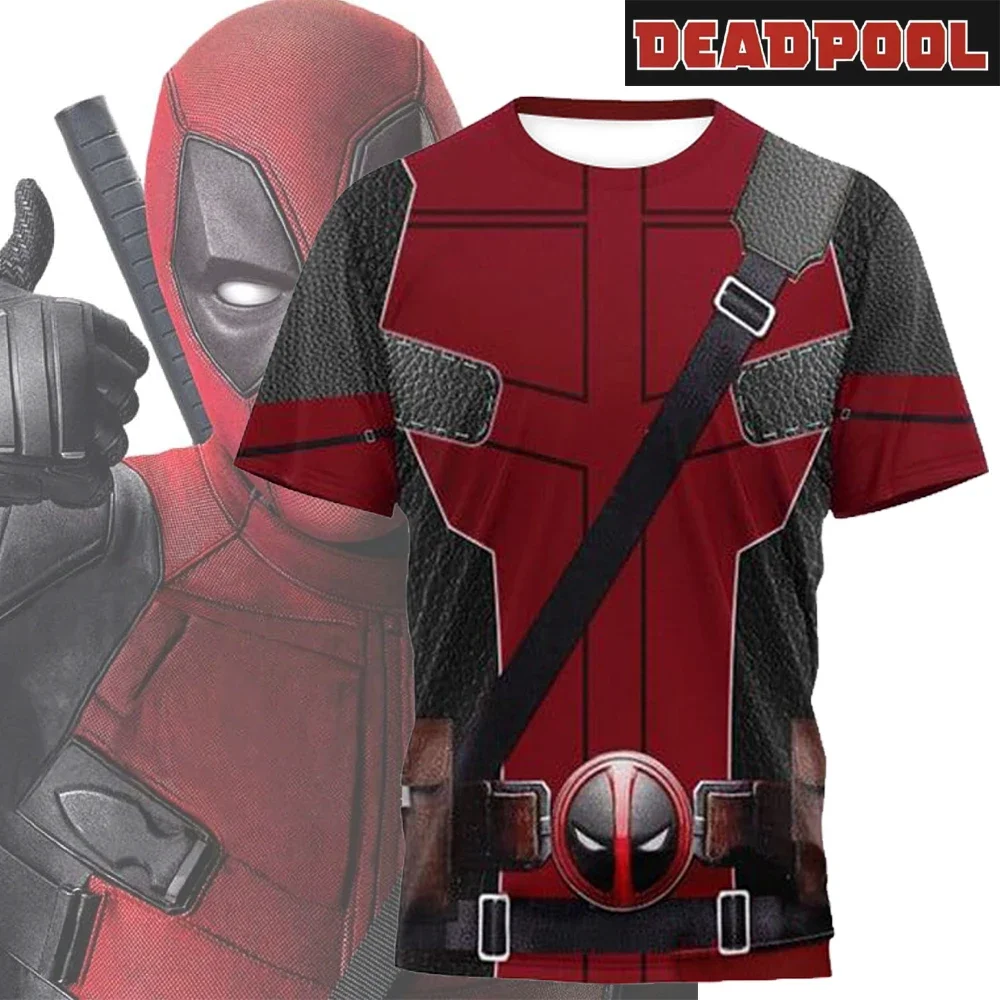 Deadpool Cosplay Costumes Wolverine Superhero Halloween Costume Comic Compression Deadpool Workout Body Sweater Hoodie Red Men