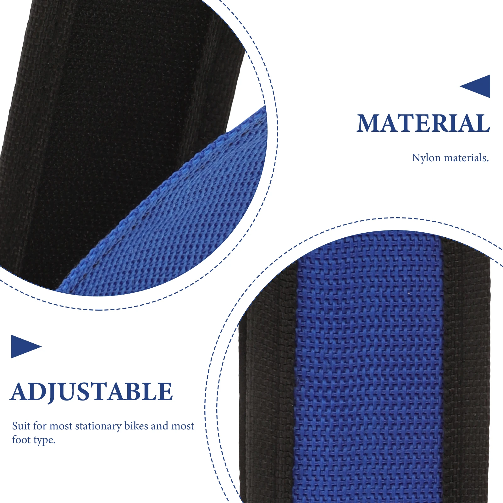 

2Pcs Thickened Bike Pedal Straps Adjustable Nylon Cycling Toe Straps for Fitness Equipment Anti-Slip Footrest Long-Lasting