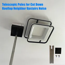 2.9m Telescopic Poles Adjustable Portable Support Stick Poles for Adin Speaker Cut Down Rooftop Neighbor Upstairs Noise