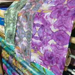 2023 Summer New advanced 100% Cotton Printed Fabric Soft Comfortable Tulle Cotton Material Suitable for Summer Dress ZG518-1