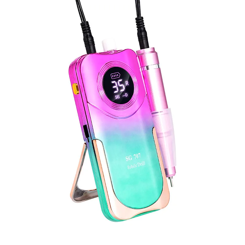 เครื่องเจียรเล็บแบบพกพา ความเร็วสูง 35000 รอบต่อนาที เครื่องเจียรเล็บอัจฉริยะ อุปกรณ์ทำเล็บ สำหรับการค้าระหว่างประเทศ