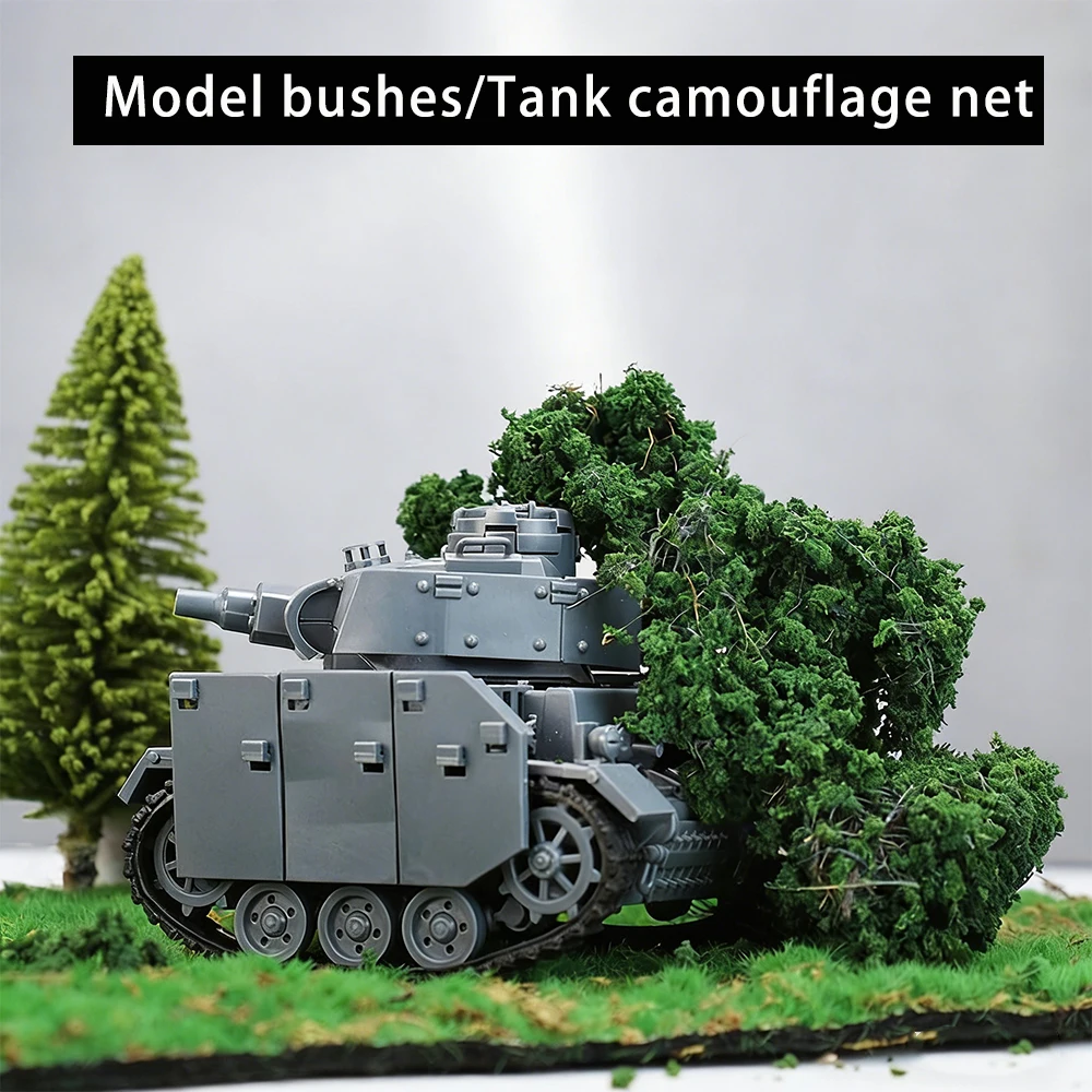 

Miniature Bushes Grass Shrub Model DIY Military Tank Camouflage Net Plant For Garden Railway Wargame Terrain Decor Diorama 1Box