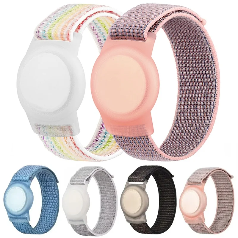 

Нейлоновый ремешок для Apple AirTags, сменный детский браслет, защитный чехол из ТПУ, аксессуары для GPS-трекера AirTag